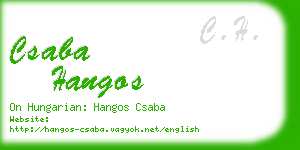 csaba hangos business card